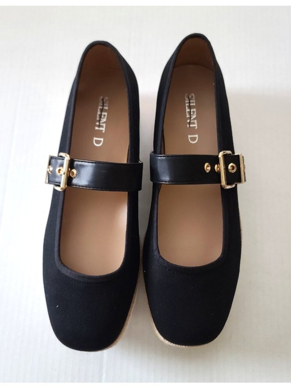 Silent D MIMI Mary Jane Platform Shoes Black US 9.5 EU 41 Canvas Funky NEW - Picture 3 of 10